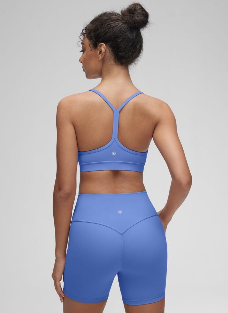 Indigo Y-Back Sports Bra shown in the selected color or assortment