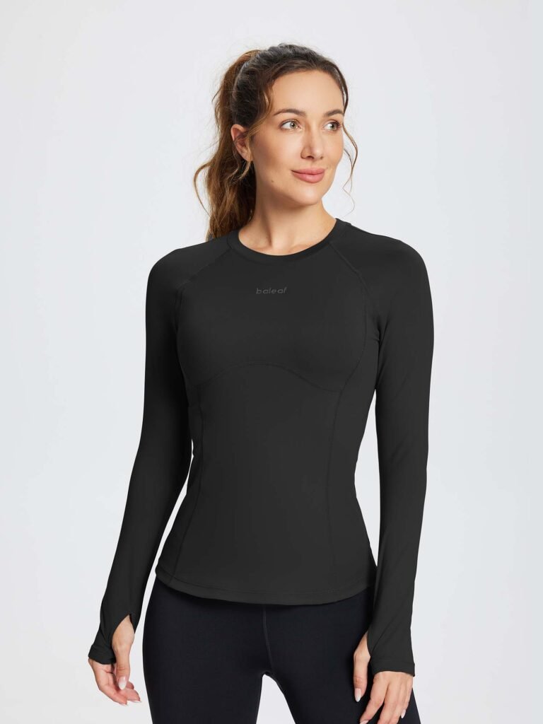 Black Long-Sleeve Running Top shown in the selected color or assortment
