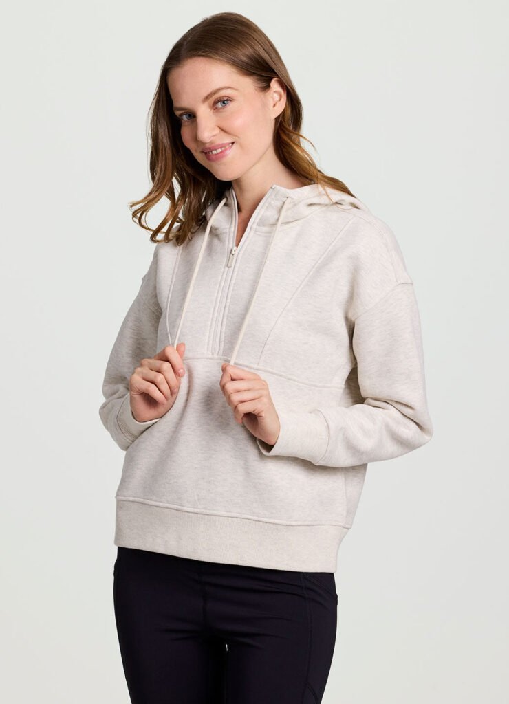 Oatmeal Fleece Warmup Hoodie shown in the selected color or assortment