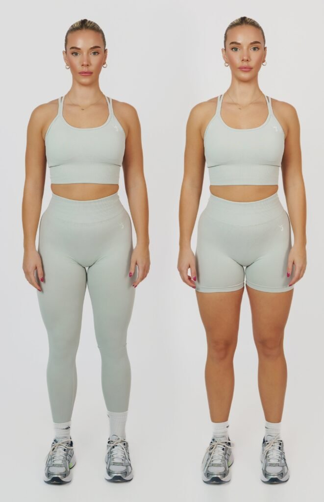 Light Grey Three-Piece Activewear Set shown in the selected color or assortment