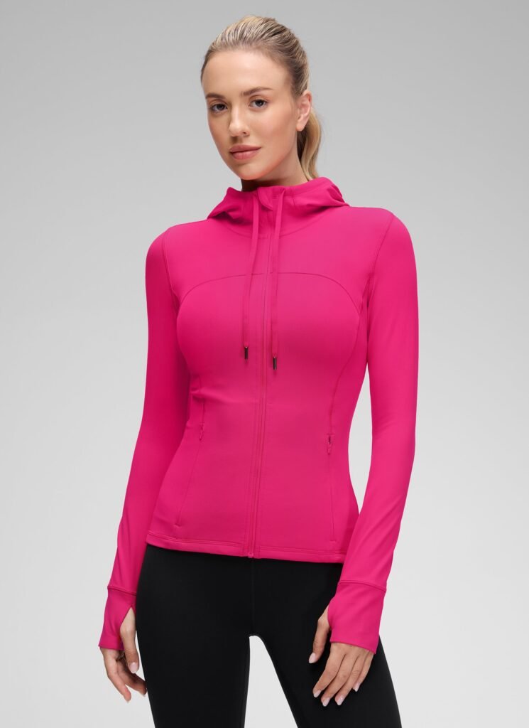 Pink Zip-Pocket Gym Hoodie shown in the selected color or assortment