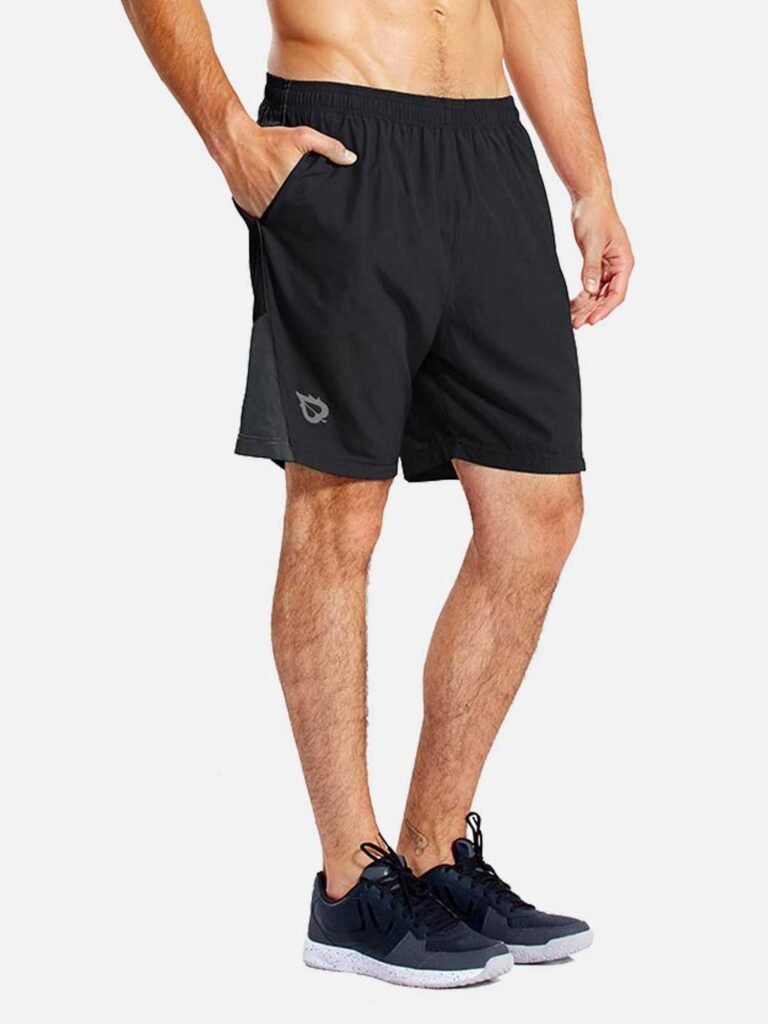 Men's Black Lined Running Shorts shown in the selected color or assortment