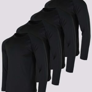 Black Compression Shirts Four-Pack shown in the selected color or assortment