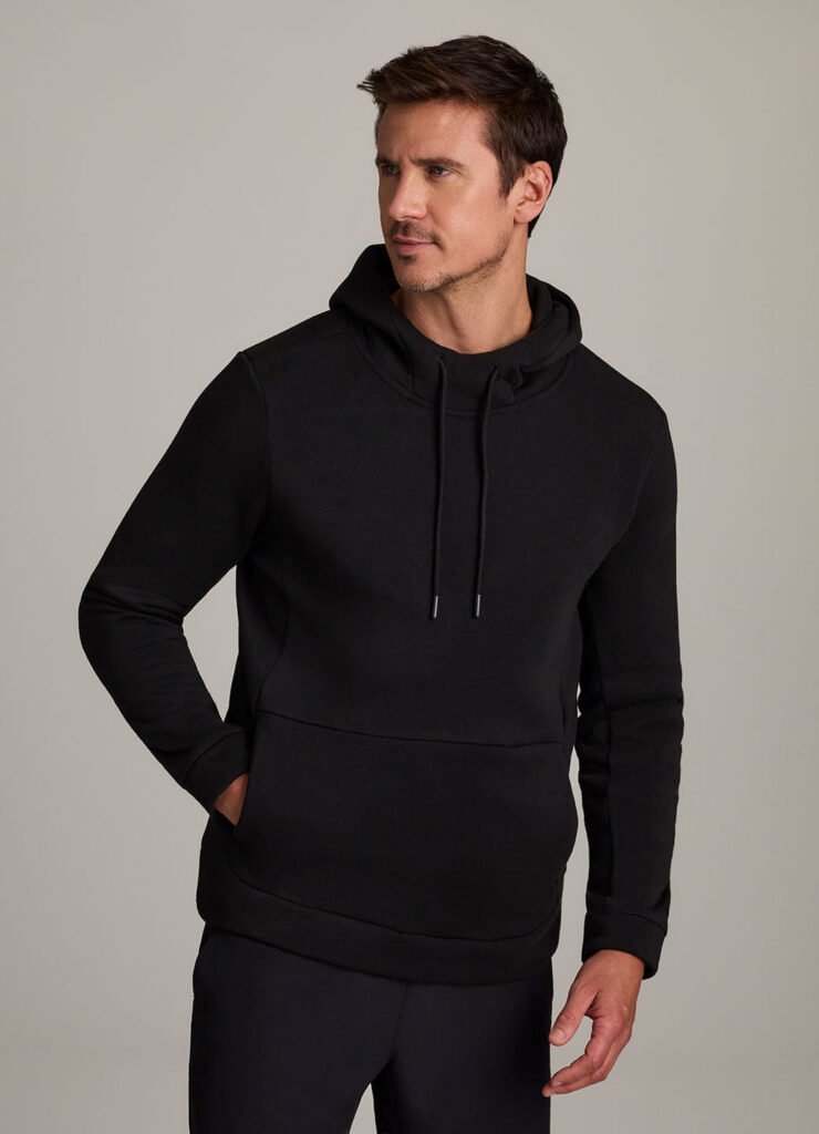 Black Drawstring Gym Hoodie shown in the selected color or assortment