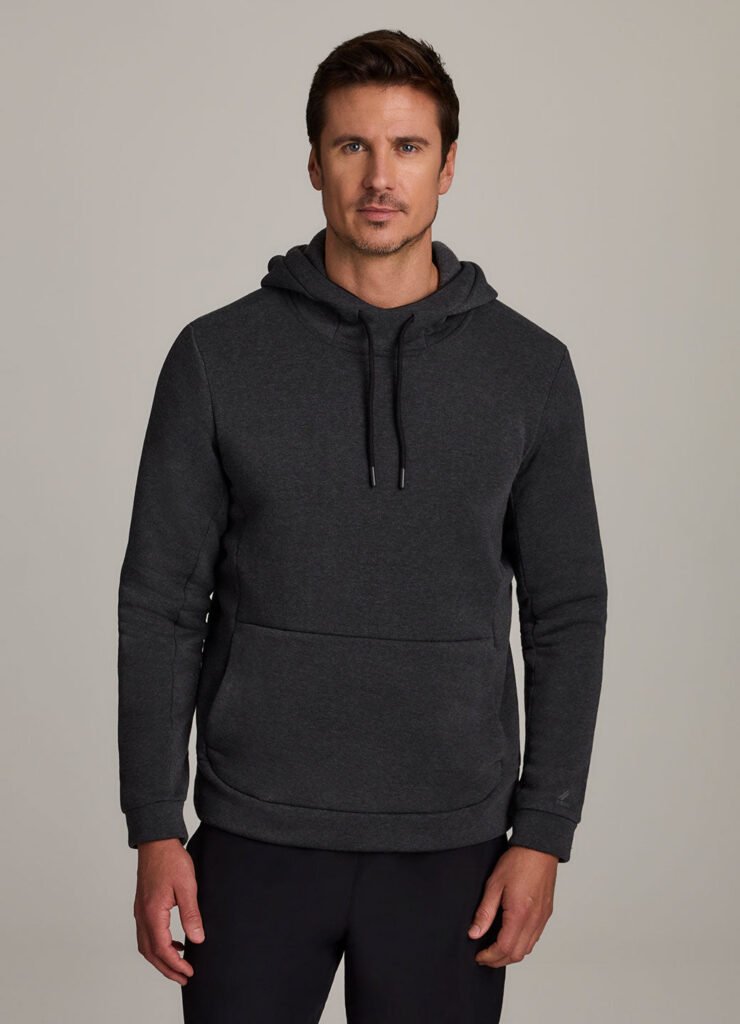 Charcoal Pouch-Pocket Hoodie shown in the selected color or assortment