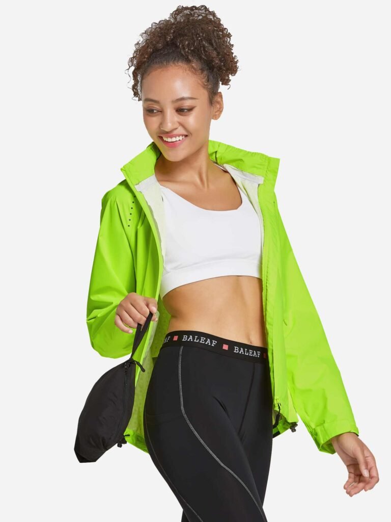 Women's Yellow Hooded Running Jacket shown in the selected color or assortment
