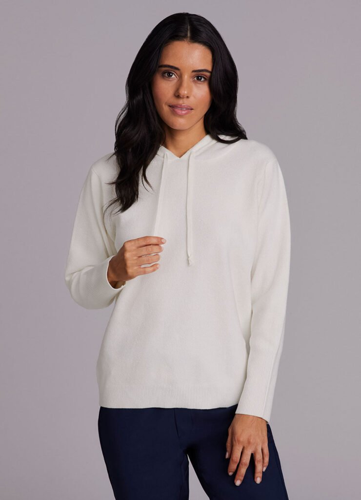 Ivory Knit Gym Hoodie shown in the selected color or assortment